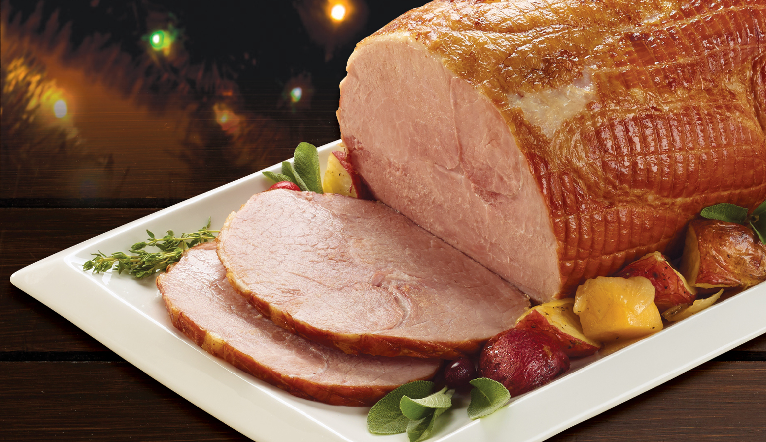 Christmas dinner ham