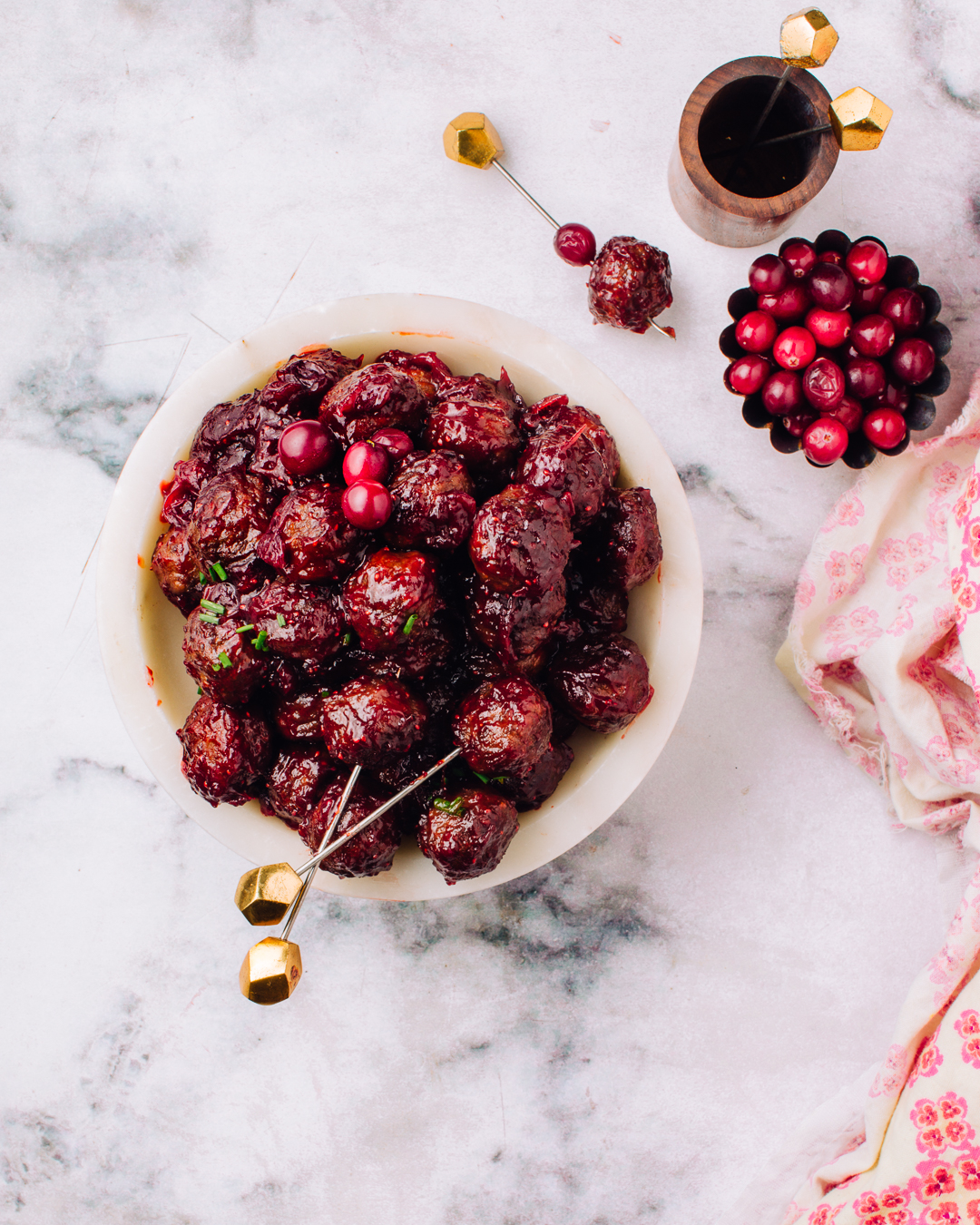 Cranberry Christmas meatballs