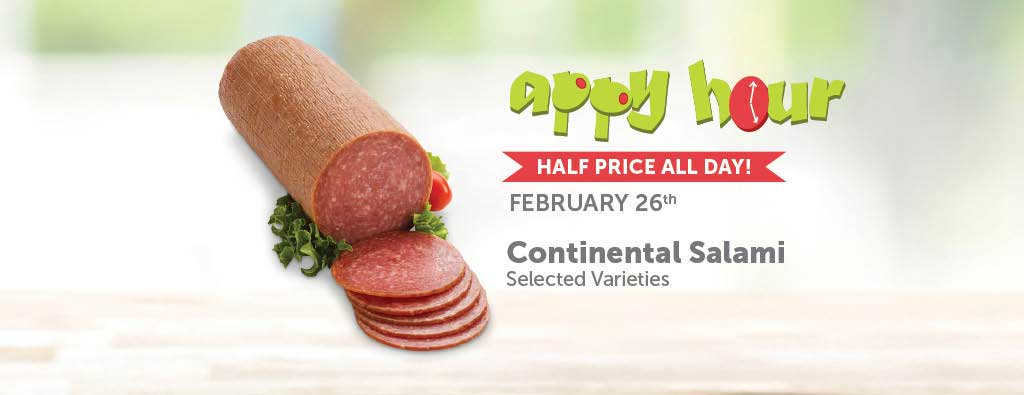 Today's Appy Hour Special – Half Price All Day!