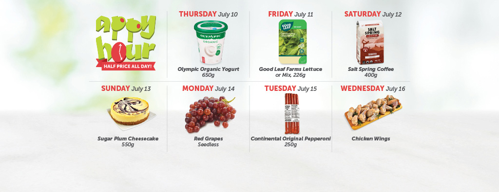 Today's Appy Hour Special – Half Price All Day!