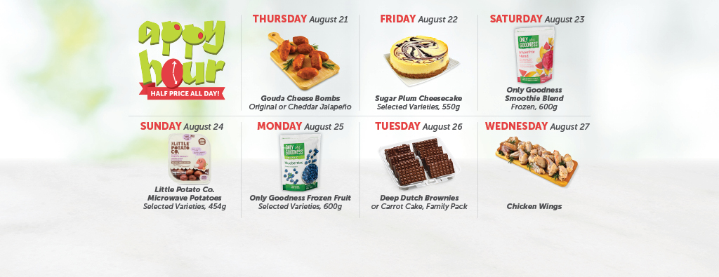Today's Appy Hour Special – Half Price All Day!
