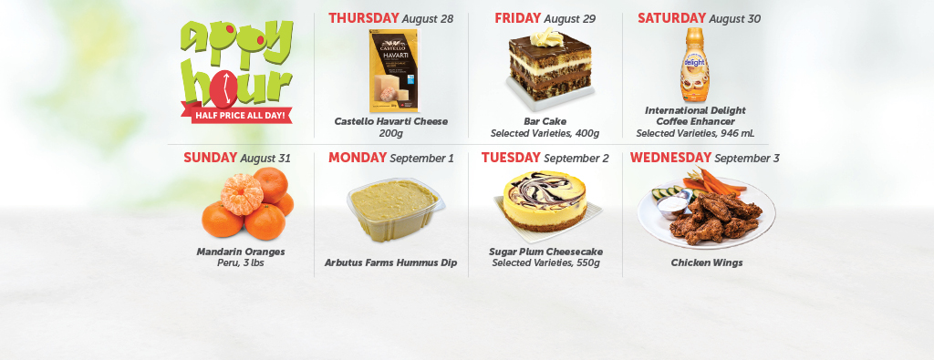 Today's Appy Hour Special – Half Price All Day!