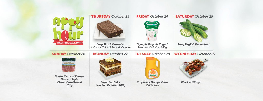 Today's Appy Hour Special – Half Price All Day!