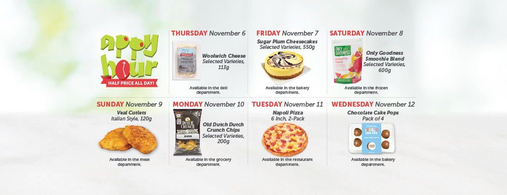 Today's Appy Hour Special – Half Price All Day!