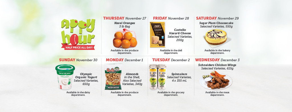 Today's Appy Hour Special – Half Price All Day!