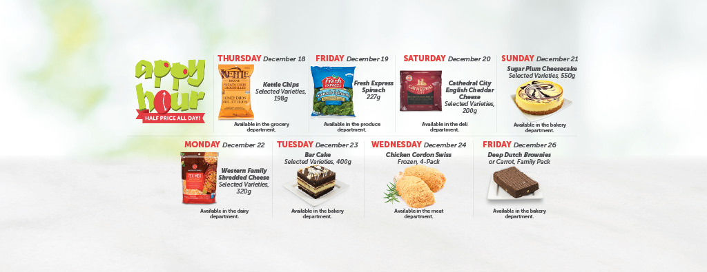 Today's Appy Hour Special – Half Price All Day!