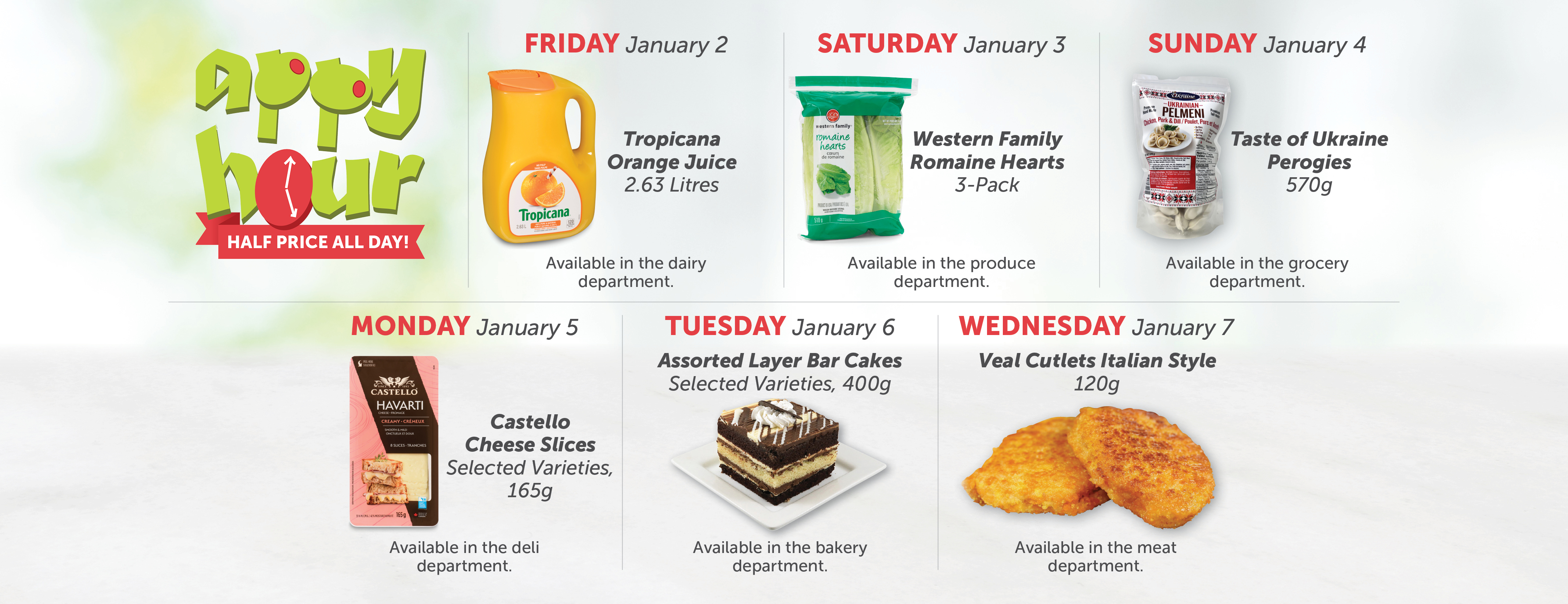 Today's Appy Hour Special – Half Price All Day!