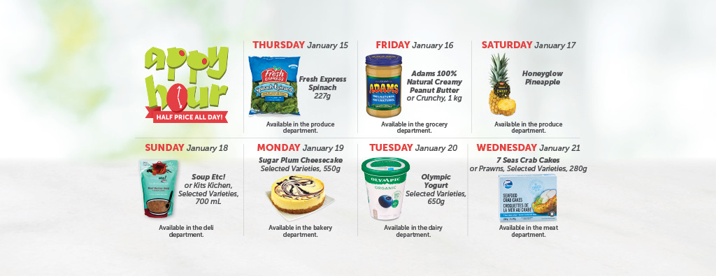 Today's Appy Hour Special – Half Price All Day!