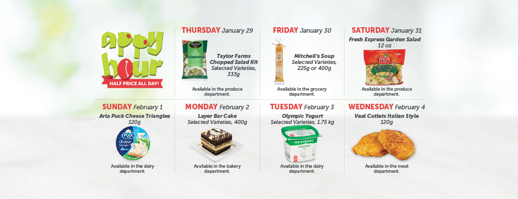 Today's Appy Hour Special – Half Price All Day!