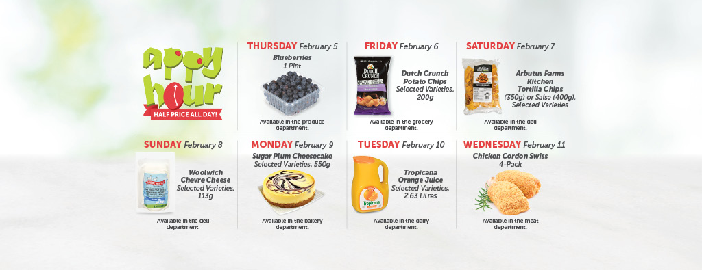 Today's Appy Hour Special – Half Price All Day!