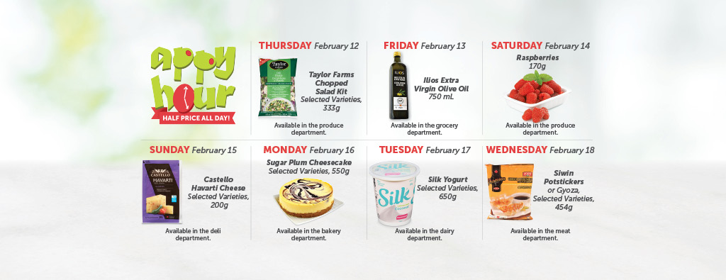 Today's Appy Hour Special – Half Price All Day!