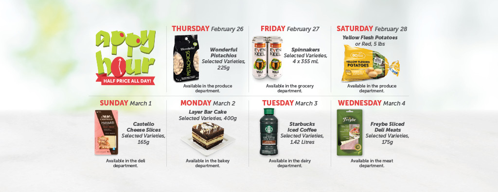 Today's Appy Hour Special – Half Price All Day!