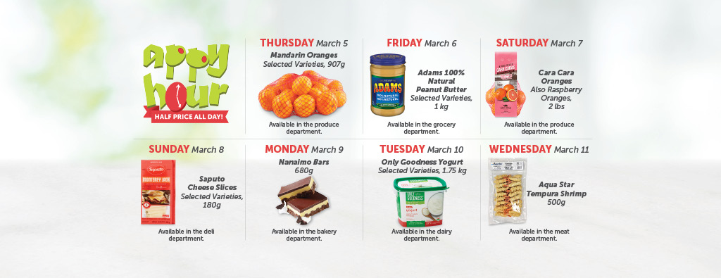 Today's Appy Hour Special – Half Price All Day!