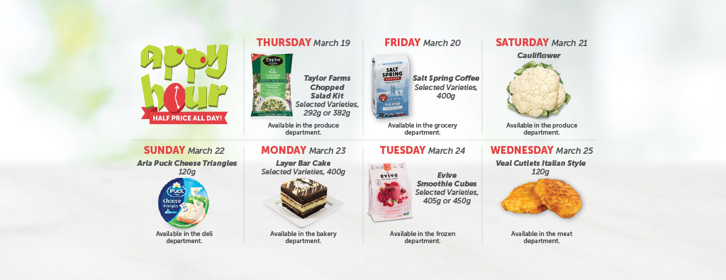 Today's Appy Hour Special – Half Price All Day!