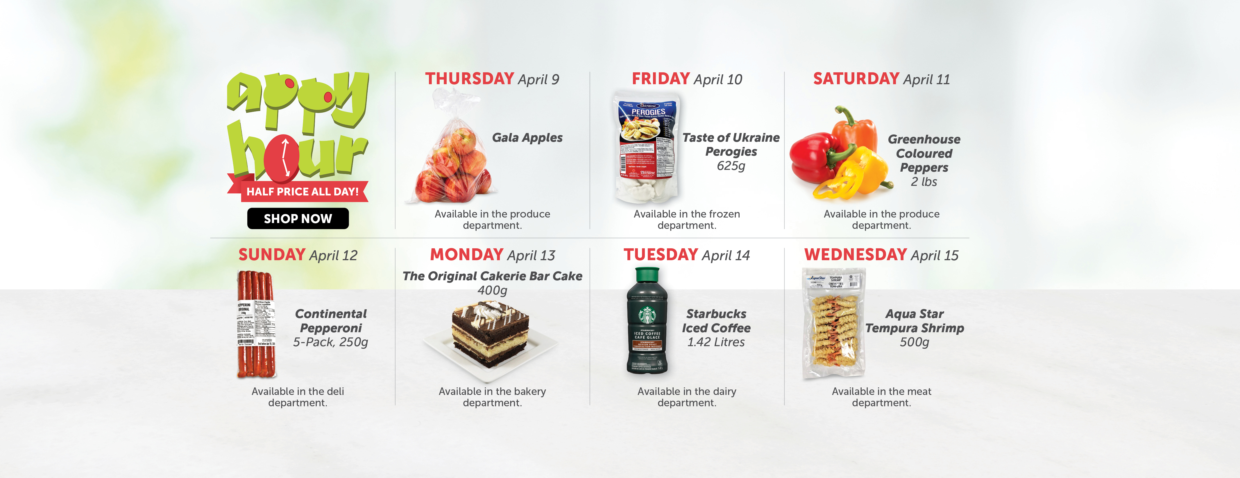 Today's Appy Hour Special – Half Price All Day!