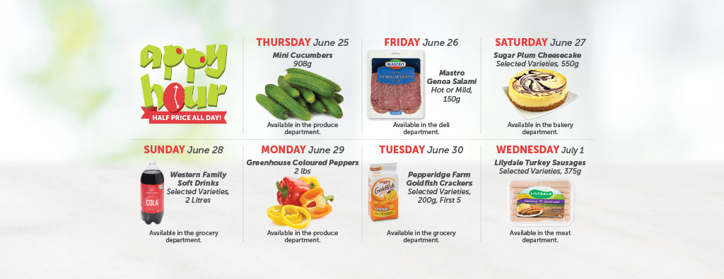 Today's Appy Hour Special – Half Price All Day!