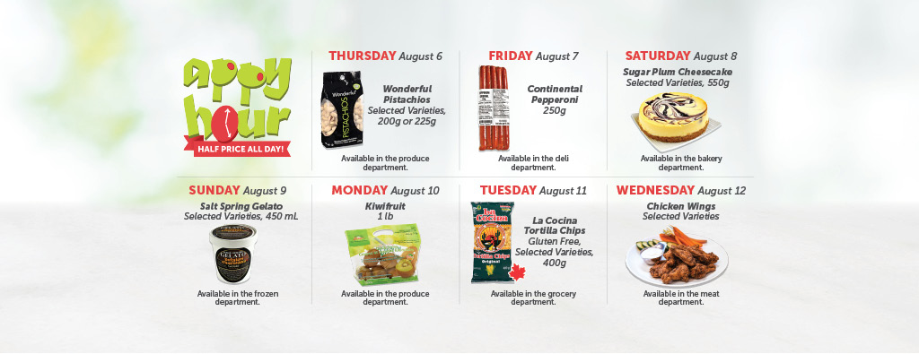 Today's Appy Hour Special – Half Price All Day!