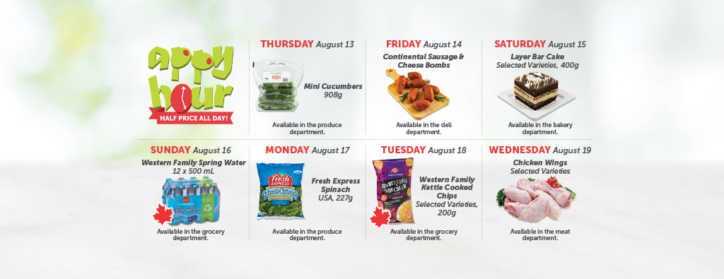 Today's Appy Hour Special – Half Price All Day!