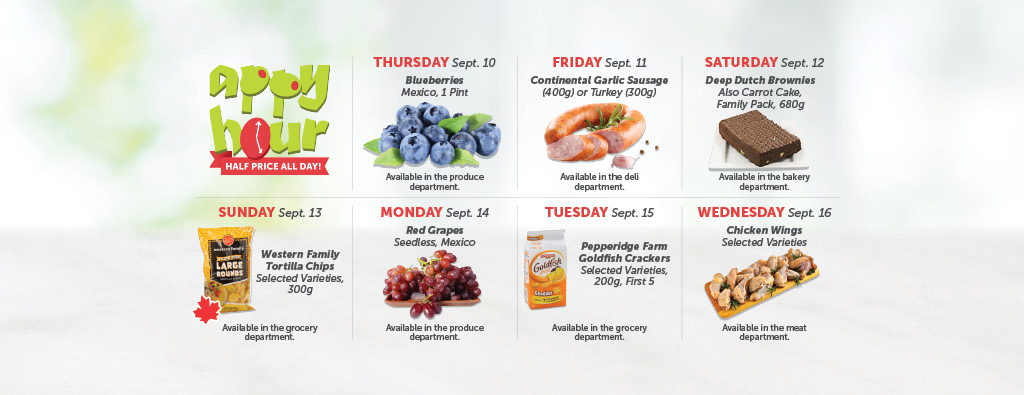 Today's Appy Hour Special – Half Price All Day!