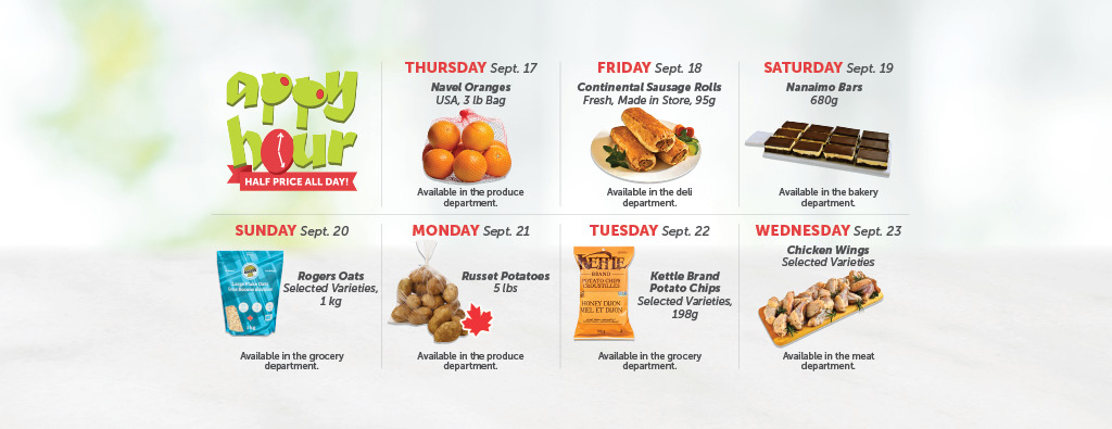 Today's Appy Hour Special – Half Price All Day!