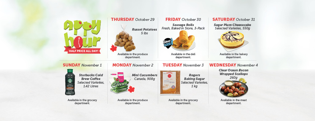 Today's Appy Hour Special – Half Price All Day!
